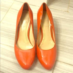 Authentic Cole Hahn (with Nike Air) orange heels.